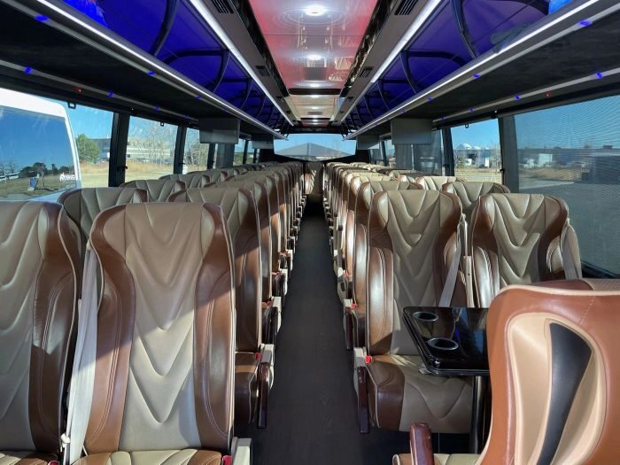 Charter coach interior – Denver limo service