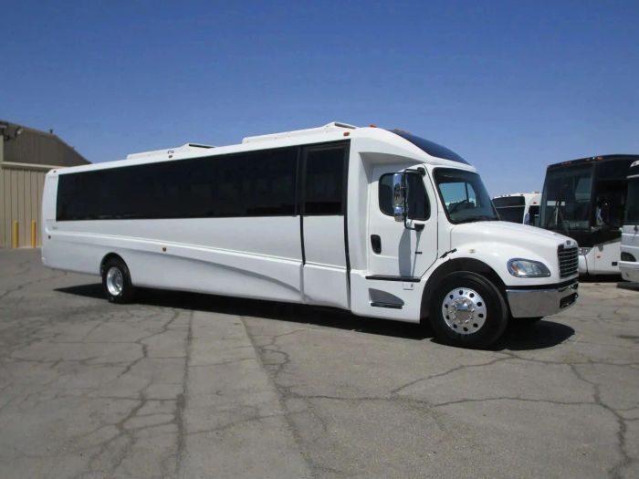 Large white party bus – Denver limo service