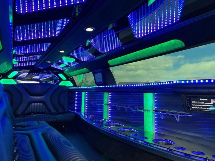Stretch limo with LED bar – Denver limo service