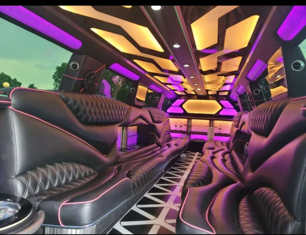 The Denver white Cadillac Escalade stretch limo